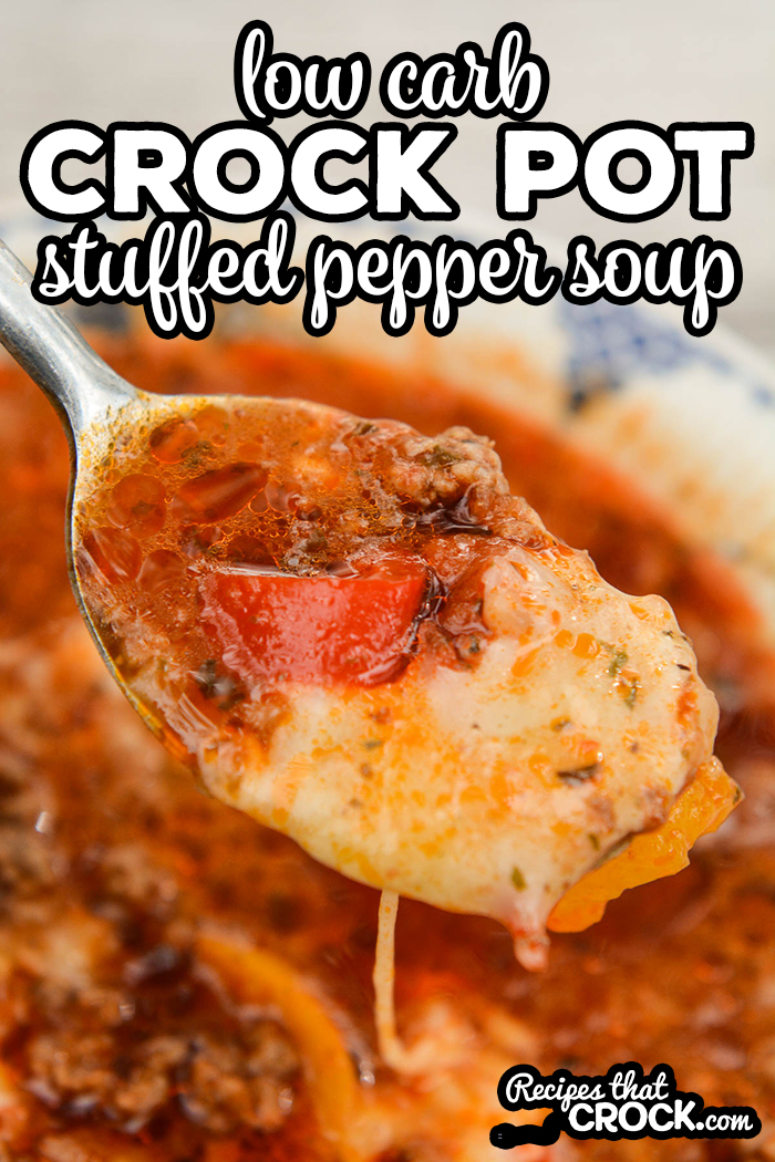Our Low Carb Crock Pot Stuffed Pepper Soup is a low carb version of our very popular Crock Pot Stuffed Pepper Soup.