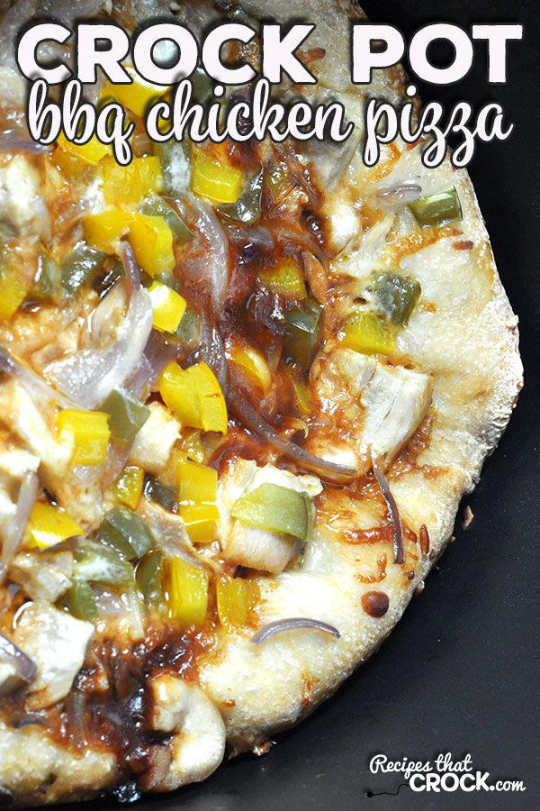 This Crock Pot BBQ Chicken Pizza is an awesome dinner idea that only take two hours to cRock, is super easy, adaptable to your tastes and so delicious!