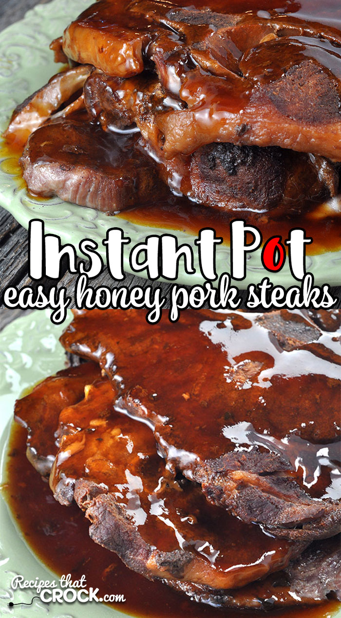 This Easy Instant Pot Honey Pork Steaks recipe is perfect for you when you just need an easy recipe that doesn't take long to cook and is super yummy.