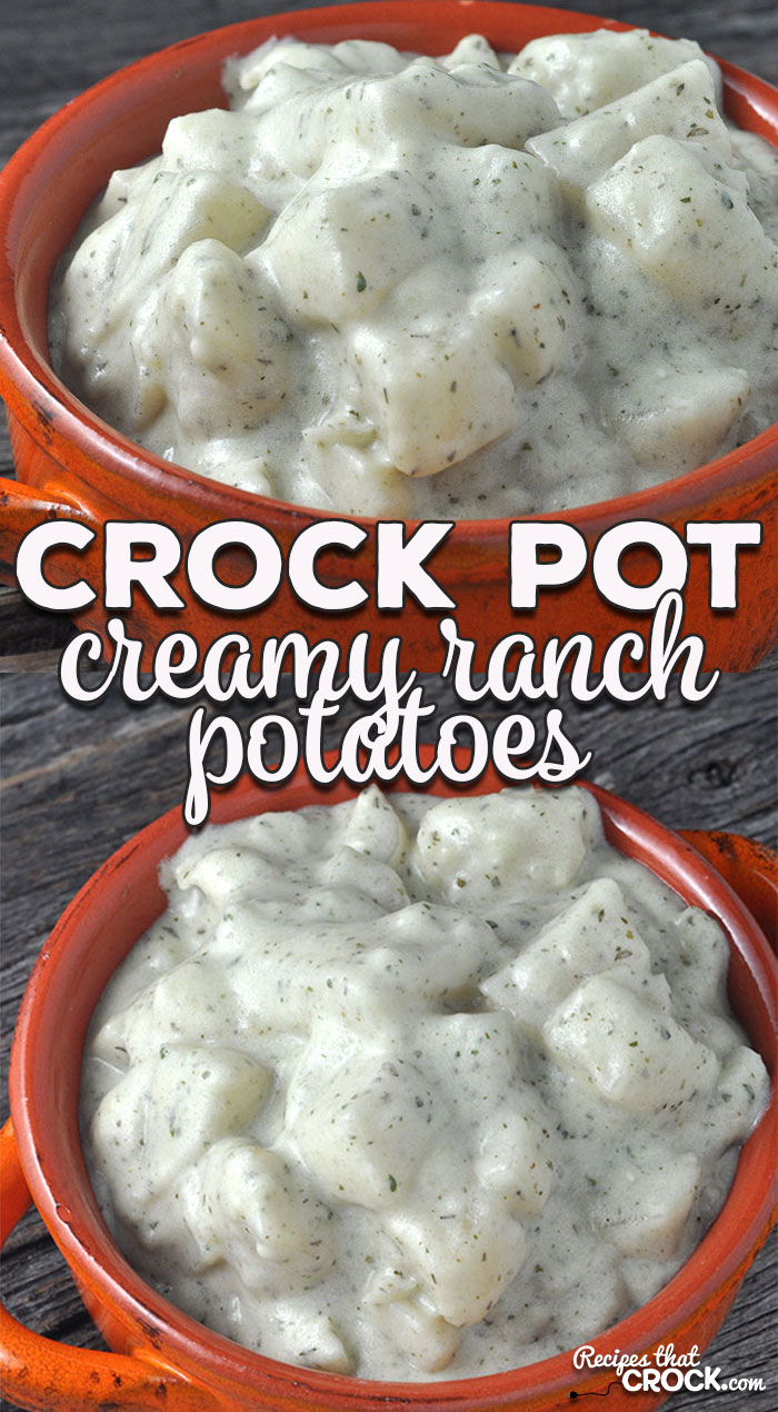 This simple Creamy Crock Pot Ranch Potatoes recipe is absolutely delicious and has a great pop of flavor! It is a great way to change up dinner flavors!