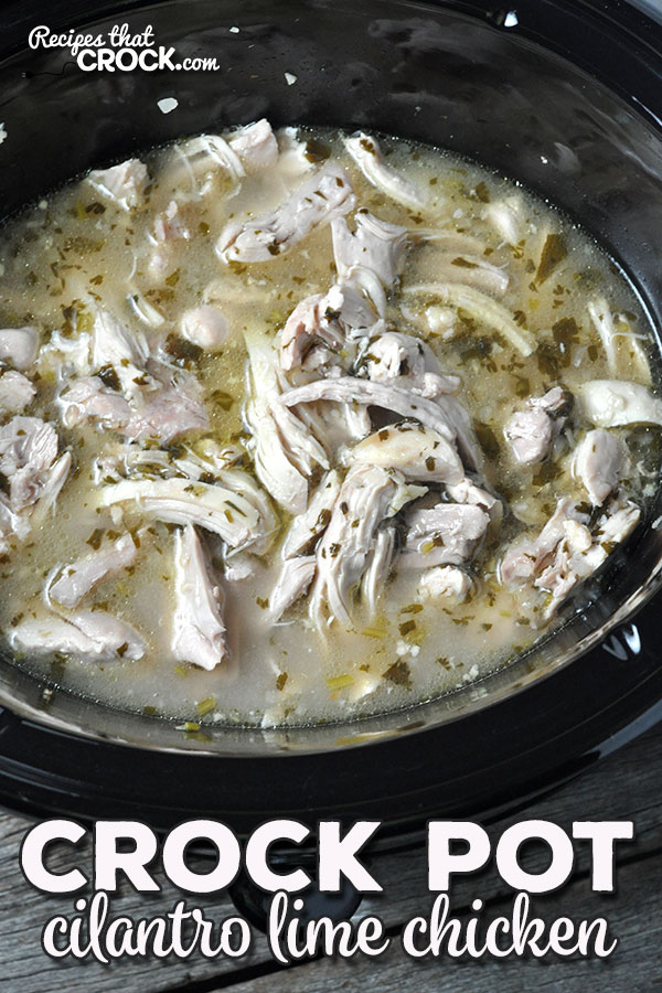 This Crock Pot Cilantro Lime Chicken recipe is so simple, yet so delicious and could be used in so many different ways! You don't want to miss this incredible recipe!