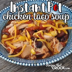 This Instant Pot Chicken Taco Soup is not only delectable and easy to make, it only has a 9 minute cook time! This makes it perfect for a busy weeknight dinner!