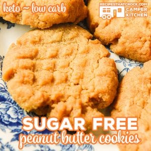 Are you looking for a tried and true Sugar Free Low Carb Peanut Butter Cookies Recipe? We've altered our classic Peanut Butter Cookies to cut the carbs while keeping the flavor. Oven and Air Fryer instructions included.