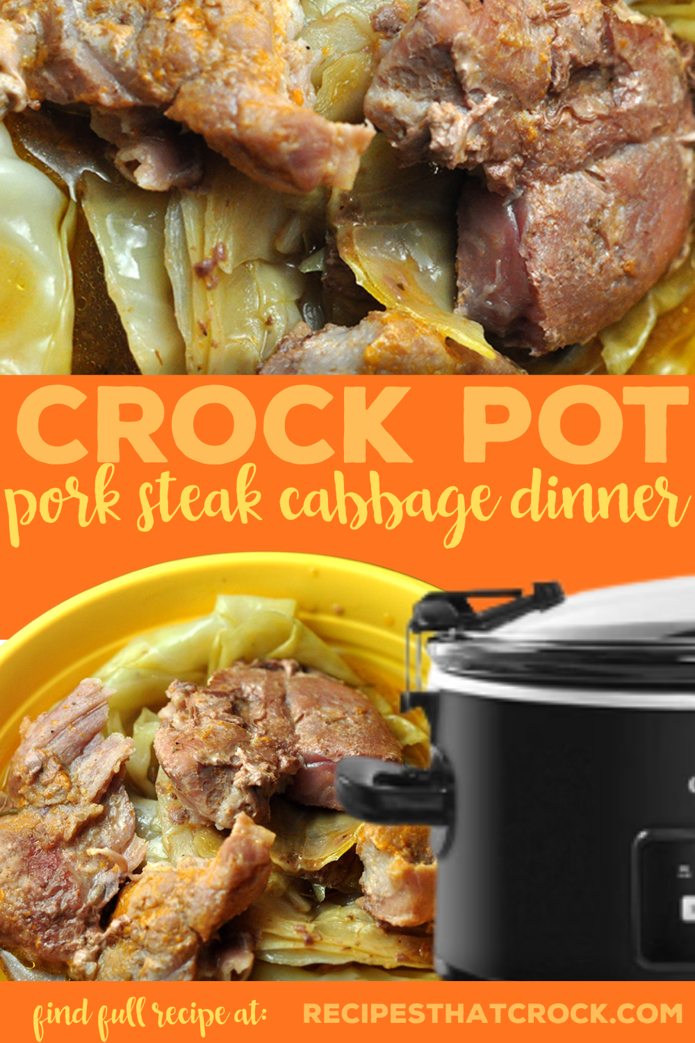 If you are looking for a truly easy one-pot meal, this Easy Crock Pot Pork Steak Cabbage Dinner is just what you need! Simple and delicious! This easy family dinner only has 5 ingredients and makes a great one pot meal.