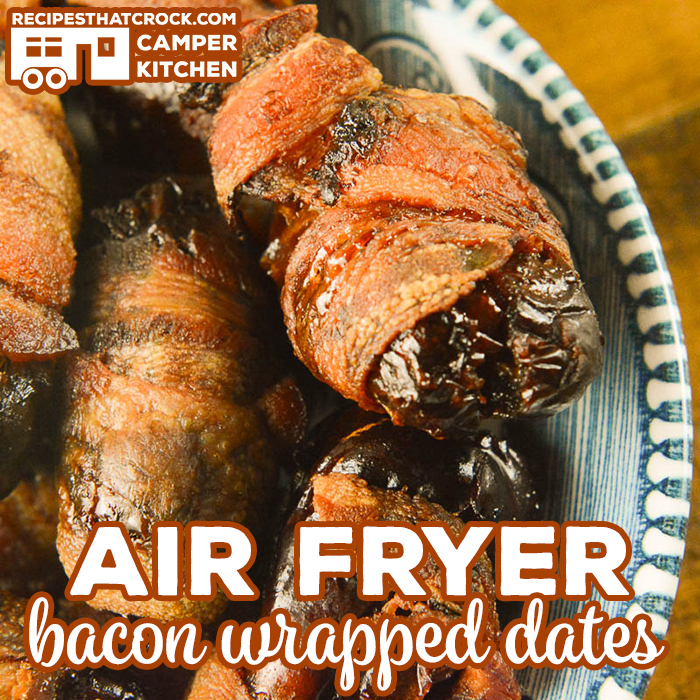 Our Air Fryer Bacon Wrapped Dates are an easy flavorful appetizer you can make in your air fryer or Ninja Foodi using the air crisp feature. Great Medjool Date Recipe!