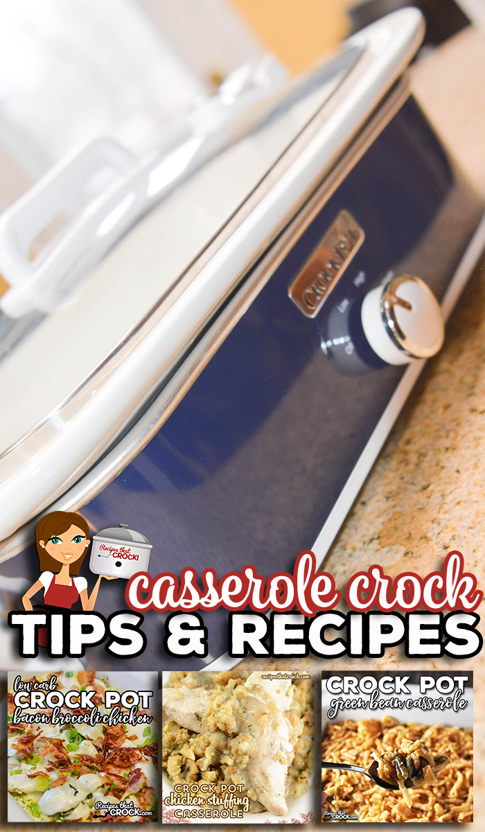 Are you looking for tried and true Casserole Crock Pot Recipes and Tips? We are sharing our favorite dishes to make in the 9 x13 casserole crock and sharing our must know tips! via @recipescrock