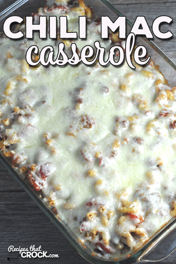 This Chili Mac Casserole is filling, delicious and perfect for a weeknight when you need dinner in a hurry and one everyone will love!