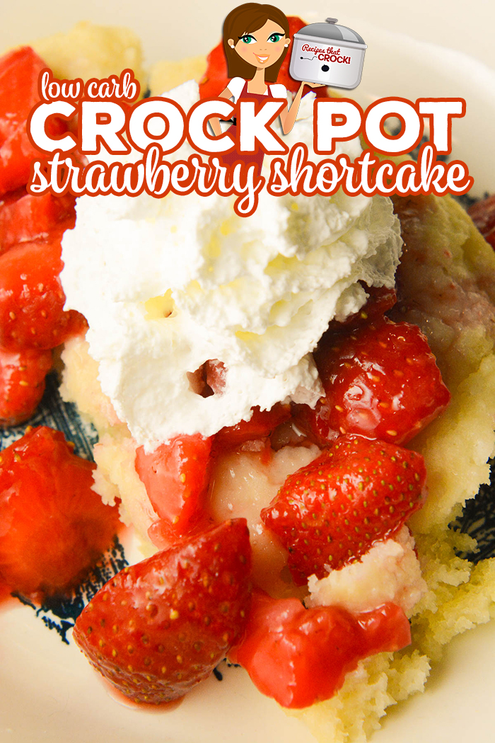 Are you looking for an easy low carb dessert? Our Crock Pot Low Carb Strawberry Shortcake makes a tender sweet cake topped with juicy strawberries and sugar-free whipped cream. This is one of our favorite Carbquick recipes!