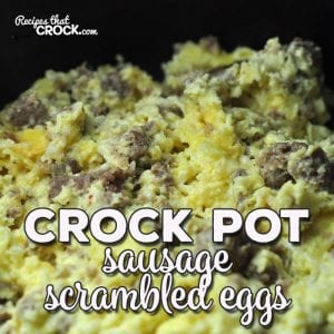 Whether you need to feed a crowd, keep breakfast warm for a while or just want a breakfast that will cook itself while you are getting ready, this Crock Pot Sausage Scrambled Eggs has you covered!