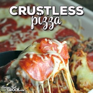 This Crustless Pizza oven recipe is a great weeknight meal that the entire family will enjoy and can be adapted easily to have your favorite pizza toppings!