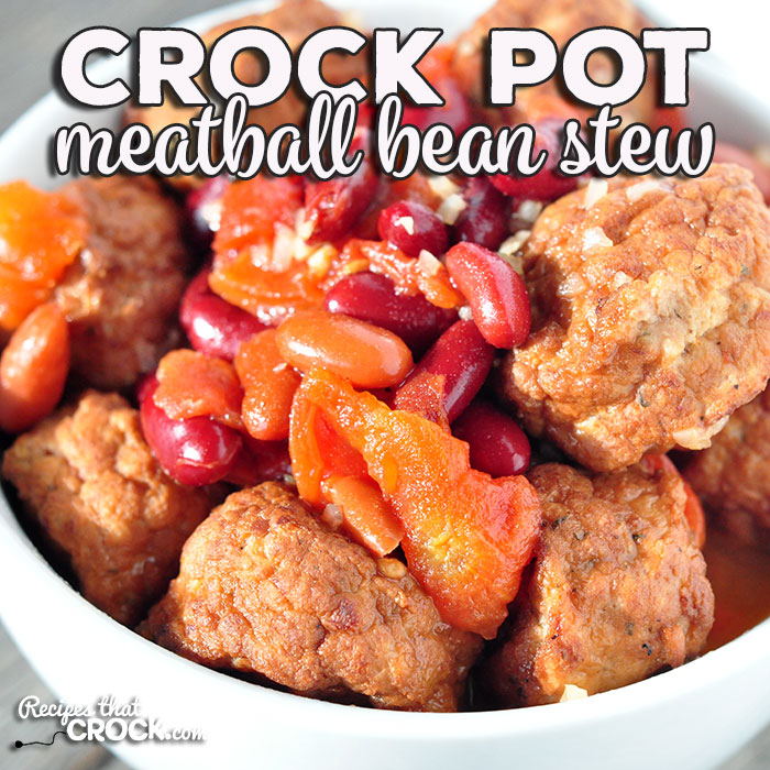 Looking for an easy recipe? This Easy Crock Pot Meatball Bean Stew recipe is incredibly simple, delicious and filling! Everyone will love it!