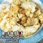 This Instant Pot Chicken Stuffing Casserole recipe is perfect for a night when you need a quick and easy recipe that is is comfort food to its core! Yum!