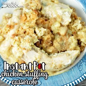 This Instant Pot Chicken Stuffing Casserole recipe is perfect for a night when you need a quick and easy recipe that is is comfort food to its core! Yum!