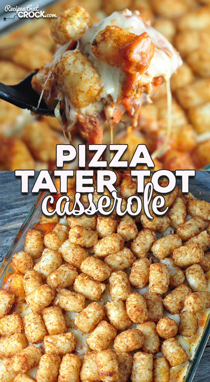 This Pizza Tater Tot Casserole is a crowd pleaser that is super easy to make and absolutely delicious! Perfect for a busy weeknight dinner!