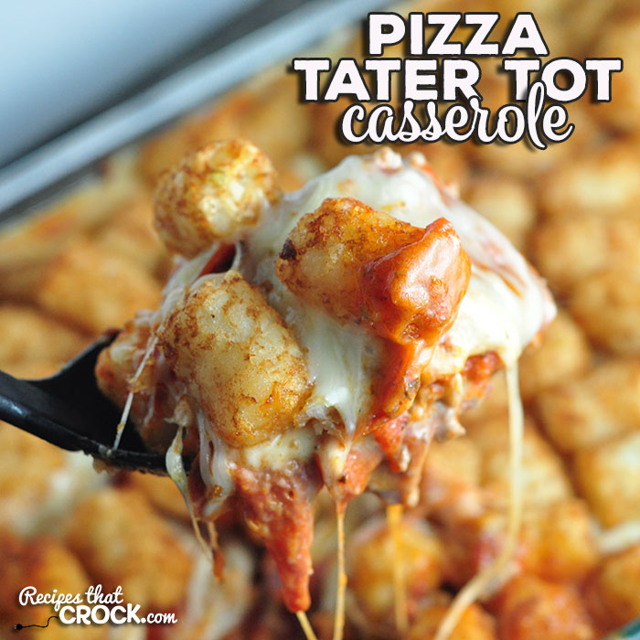 This Pizza Tater Tot Casserole is a crowd pleaser that is super easy to make and absolutely delicious! Perfect for a busy weeknight dinner!