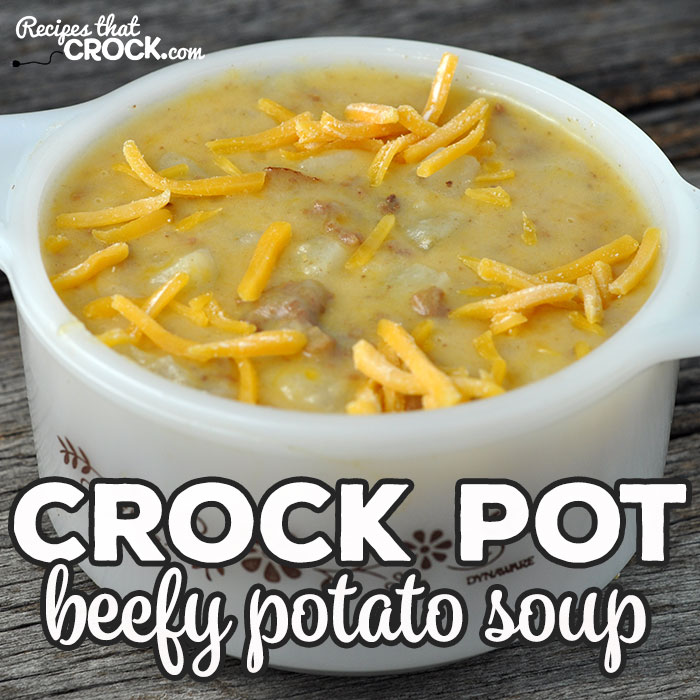 This Crock Pot Beefy Potato Soup is super easy and incredibly delicious! The ground beef really takes our Easy Crock Pot Cheesy Potato Soup to a hearty new level!