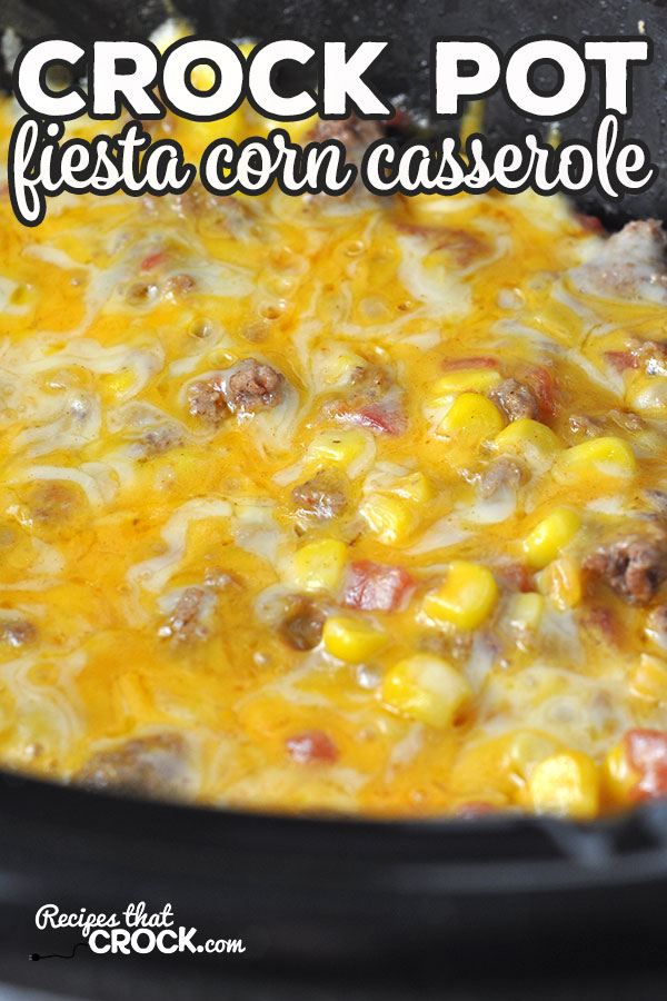 This Crock Pot Fiesta Corn Casserole is easy to throw together and can be done in less than an hour and a half! You can't beat a delicious and easy recipe!