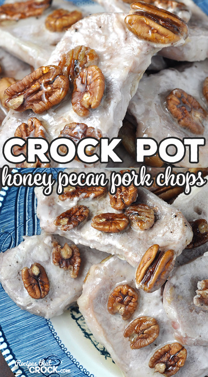 It doesn't get much easier than this Crock Pot Honey Pecan Pork Chops recipe! It is not only easy, but delicious! You are gonna love it!