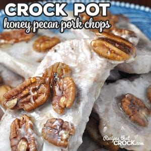 It doesn't get much easier than this Crock Pot Honey Pecan Pork Chops recipe! It is not only easy, but delicious! You are gonna love it!