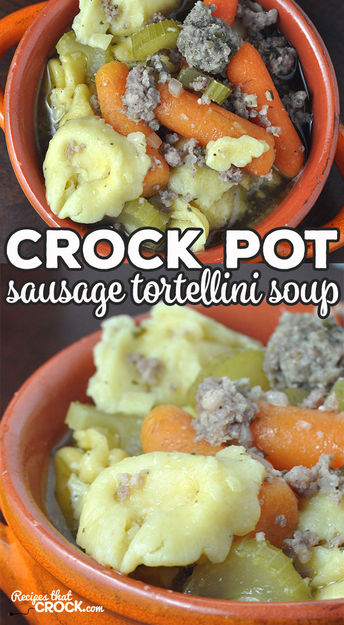 If you are looking for an easy to make, delicious tasting soup to fill you up, you need to give this Crock Pot Sausage Tortellini Soup a try!