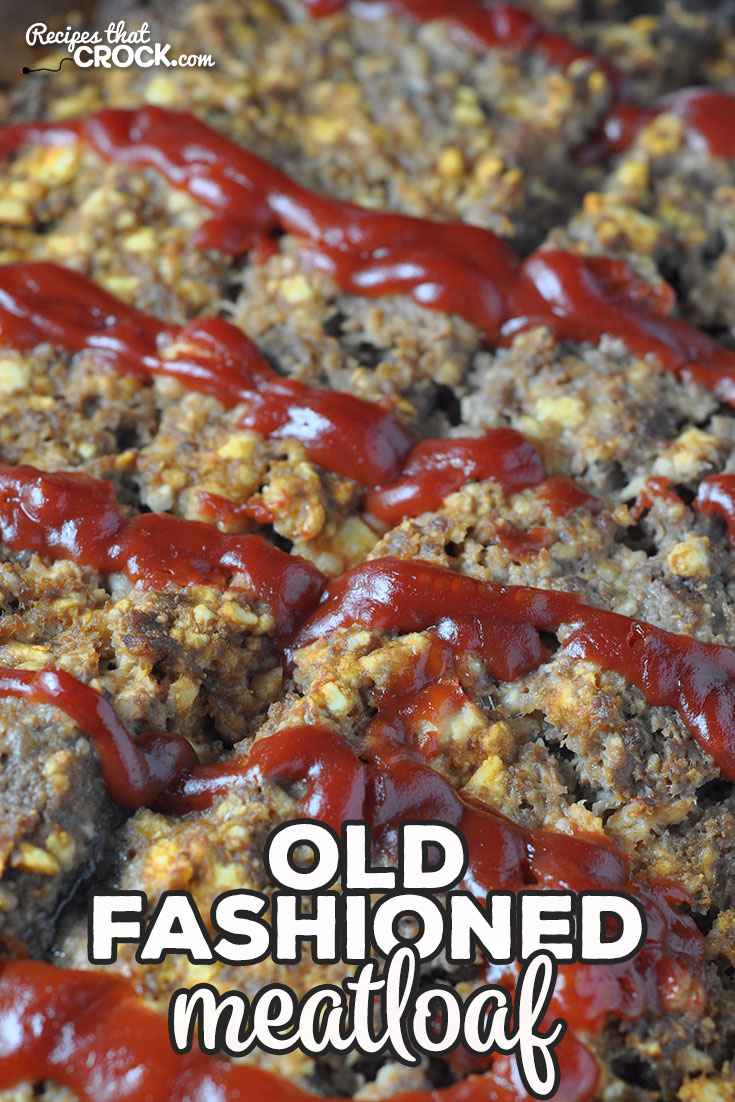 If you're looking for a delicious meatloaf recipe that'll have you dreaming of your mom or grandma's meatloaf, you have to try this Old Fashioned Meatloaf! via @recipescrock