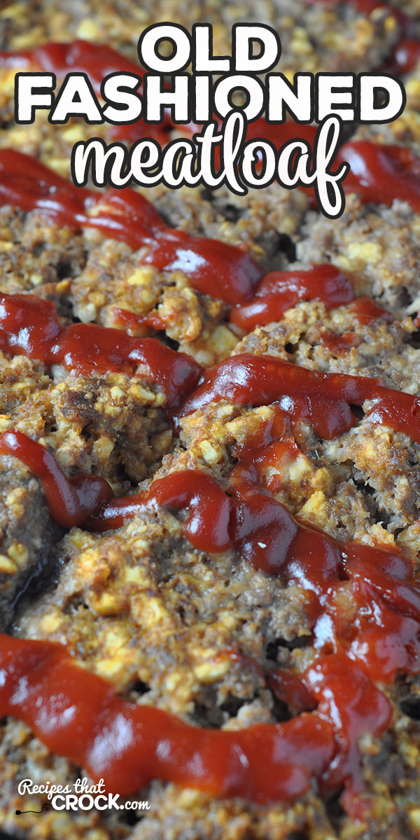 If you're looking for a delicious meatloaf recipe that'll have you dreaming of your mom or grandma's meatloaf, you have to try this Old Fashioned Meatloaf! via @recipescrock
