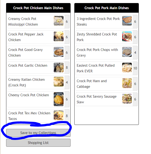How to Save Recipe Collections