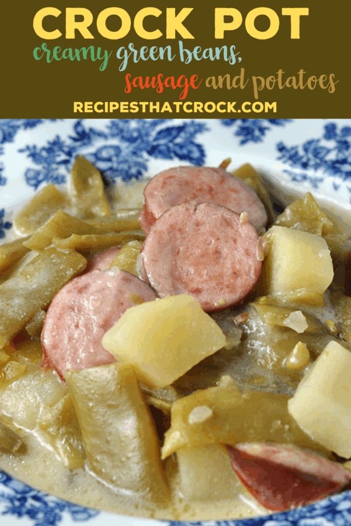 This Creamy Crock Pot Green Beans, Sausage and Potatoes takes one of our tried and true favorites and adds a little something to take it to the next level!