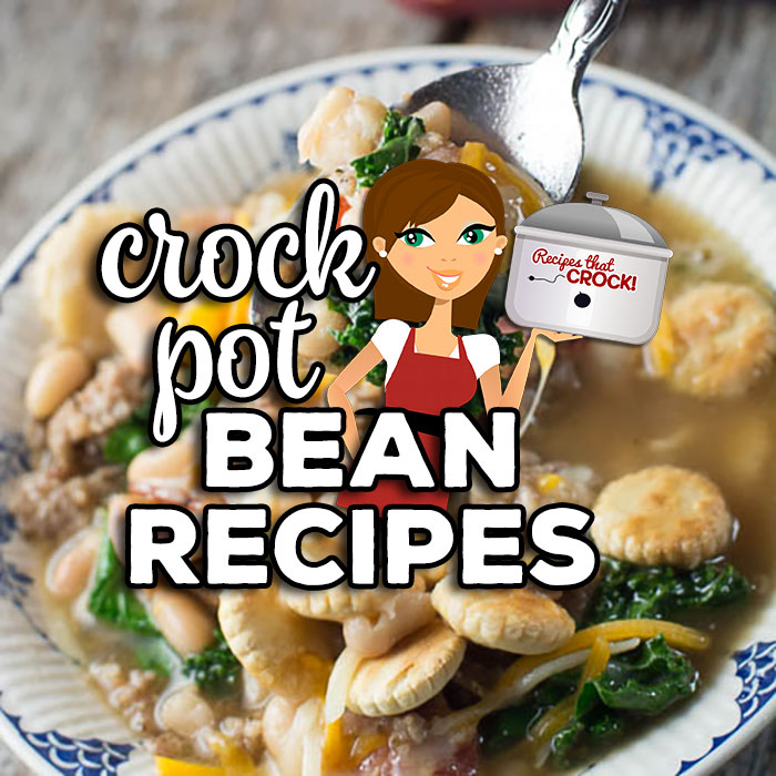 These Crock Pot Bean Recipes are sure to please! We have soups, mains, casseroles and side dishes! These easy, budget friendly recipes are delicious!