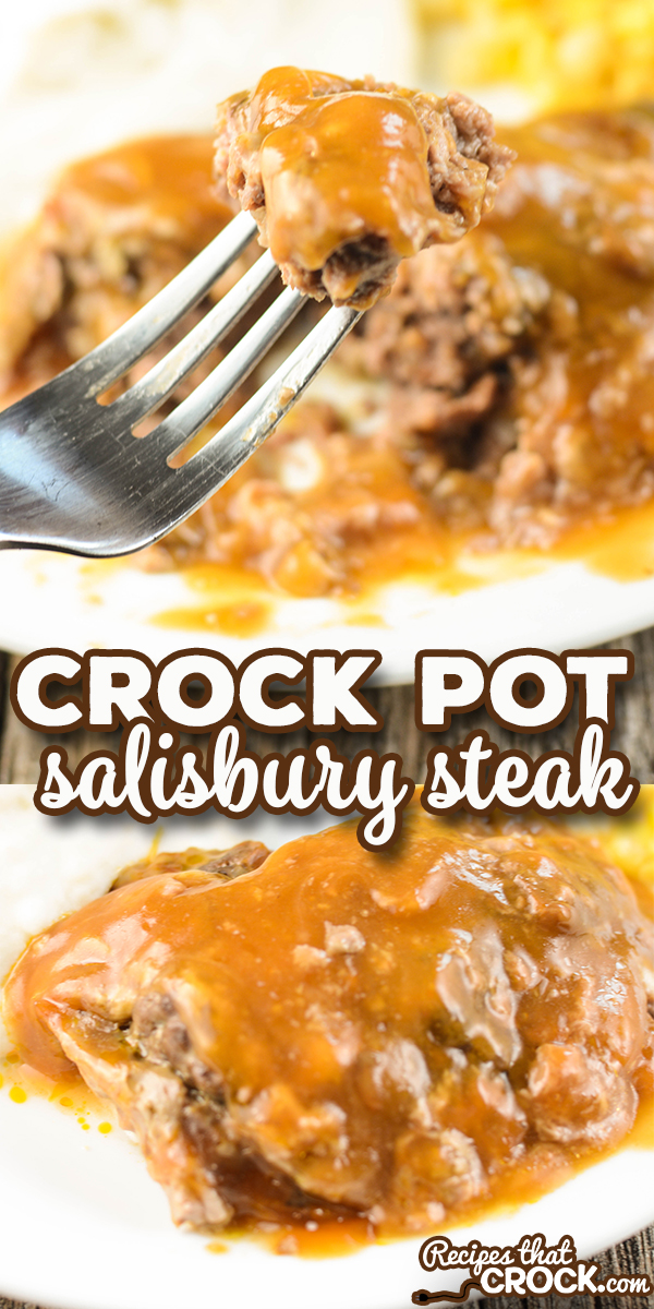 Crock Pot Salisbury Steak is homemade comfort food at its best. You won't believe how EASY this recipe is! via @recipescrock