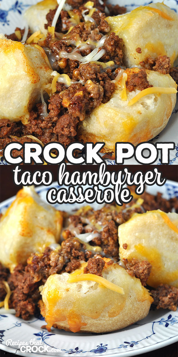 This Crock Pot Taco Hamburger Casserole is a delicious twist on our family favorite Crock Pot Hamburger Casserole. It is a great way to mix up taco night!

 via @recipescrock