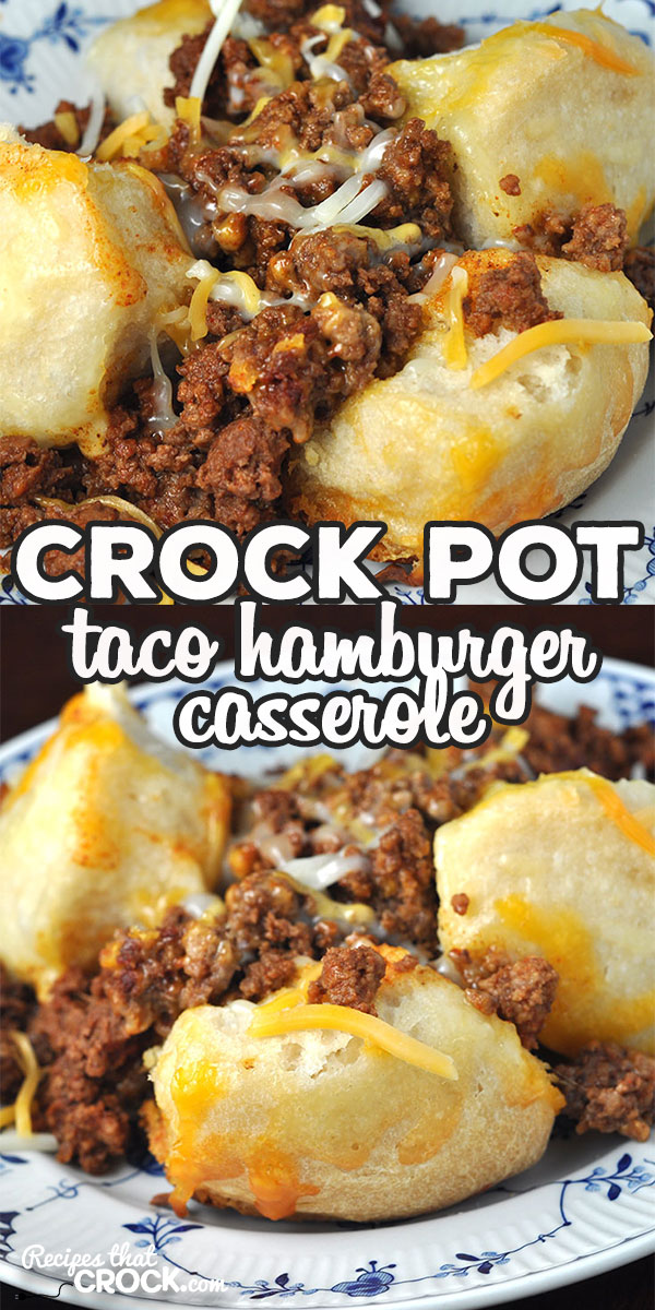 This Crock Pot Taco Hamburger Casserole is a delicious twist on our family favorite Crock Pot Hamburger Casserole. It is a great way to mix up taco night!

 via @recipescrock