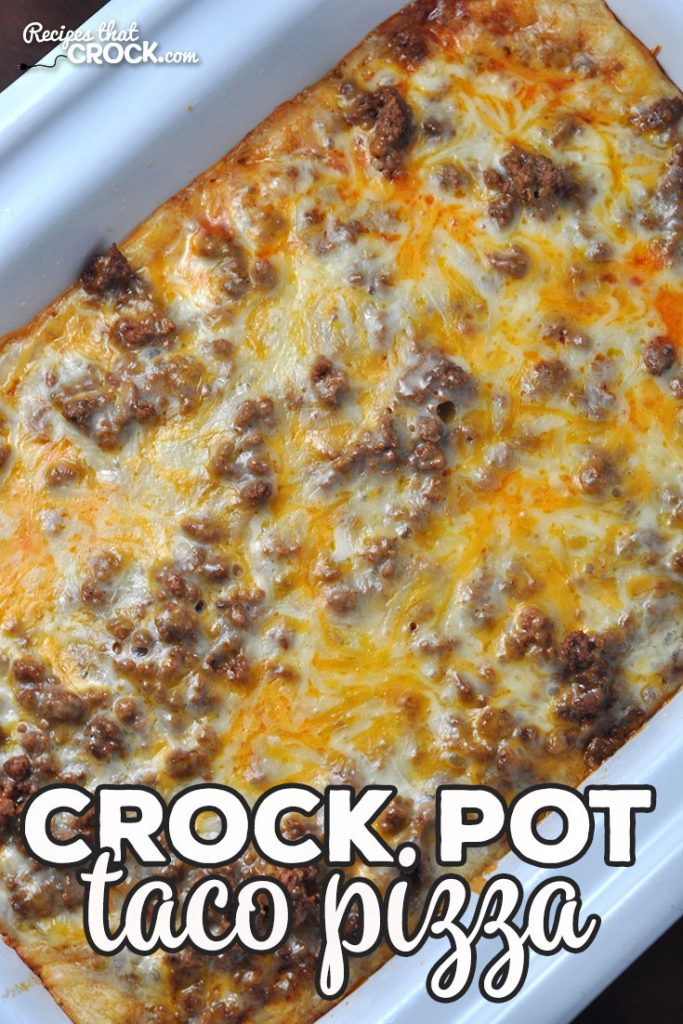 This Crock Pot Taco Pizza is so easy and such a treat! It cooks up quickly, so you can enjoy it even on a weeknight! I am positive you WILL enjoy it! Yum! via @recipescrock

