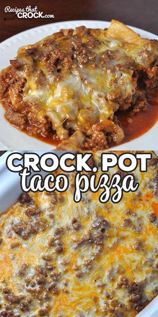 This Crock Pot Taco Pizza is so easy and such a treat! It cooks up quickly, so you can enjoy it even on a weeknight! I am positive you WILL enjoy it! Yum! via @recipescrock via @recipescrock