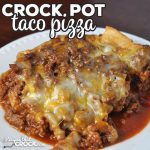 This Crock Pot Taco Pizza is so easy and such a treat! It cooks up quickly, so you can enjoy it even on a weeknight! I am positive you WILL enjoy it! Yum!