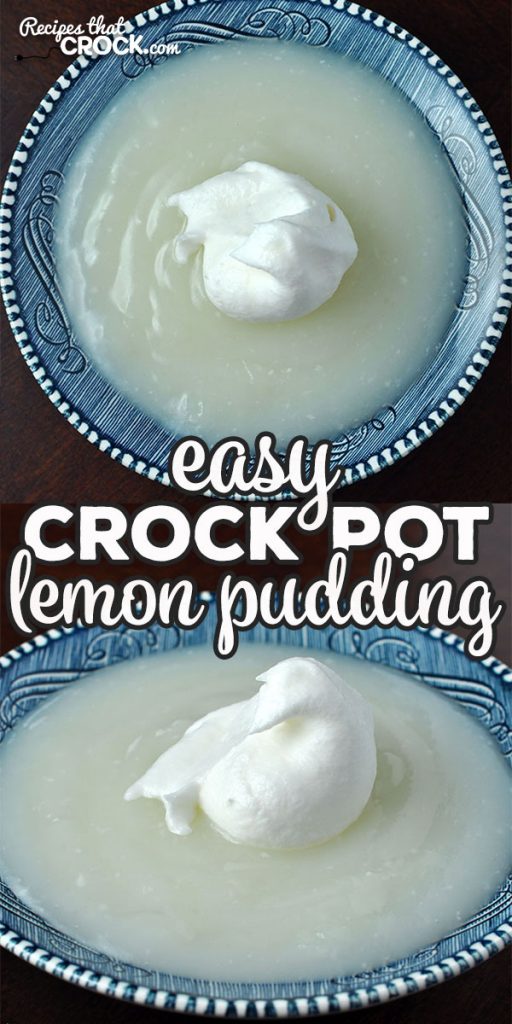 This Easy Crock Pot Lemon Pudding Recipe is a lemon-lover's dream! It is easy to make and filled with lemon flavored goodness! Yum!