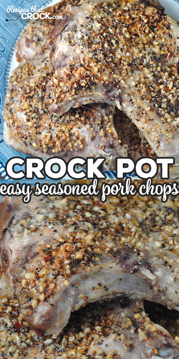 If you are looking for a quick, easy recipe that gives you flavorful and juicy pork chops, this Easy Crock Pot Seasoned Pork Chops is for you! So delicious! via @recipescrock