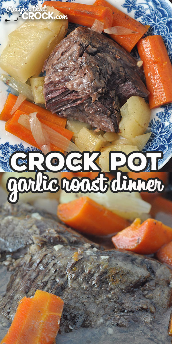 Are you looking for a delicious one-pot meal that everyone will love? This Garlic Crock Pot Roast Dinner is flavorful and filling! via @recipescrock