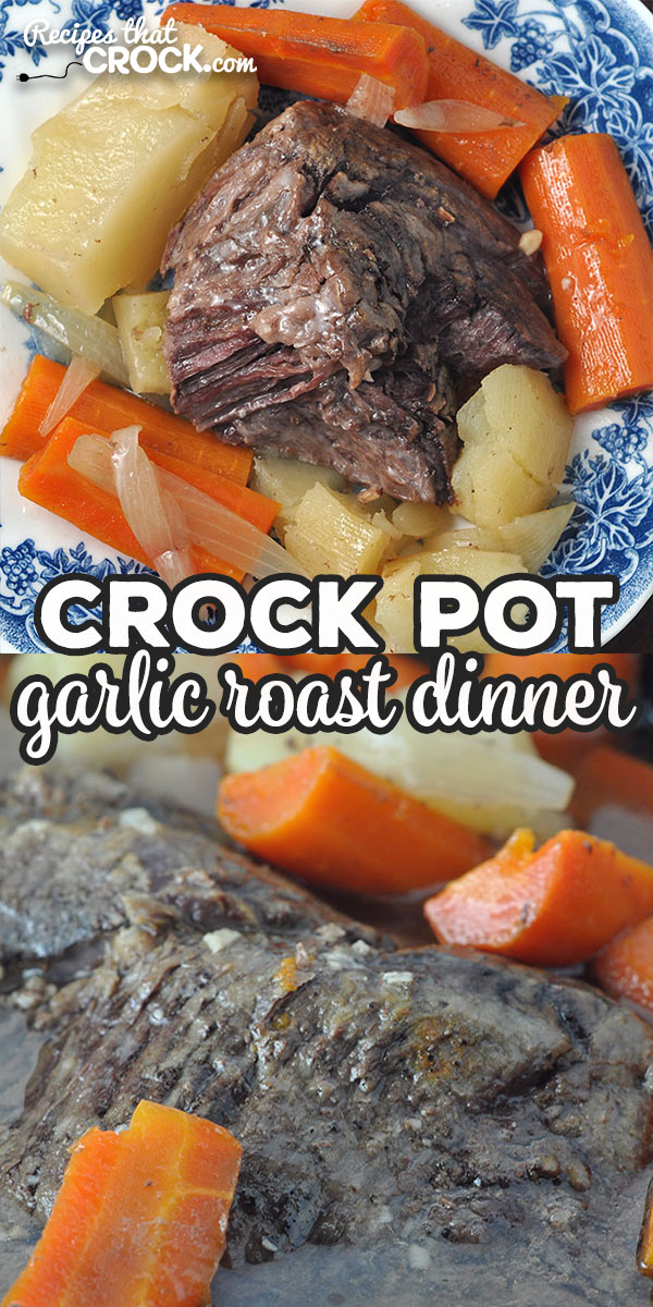 Are you looking for a delicious one-pot meal that everyone will love? This Garlic Crock Pot Roast Dinner is flavorful and filling!  via @recipescrock
