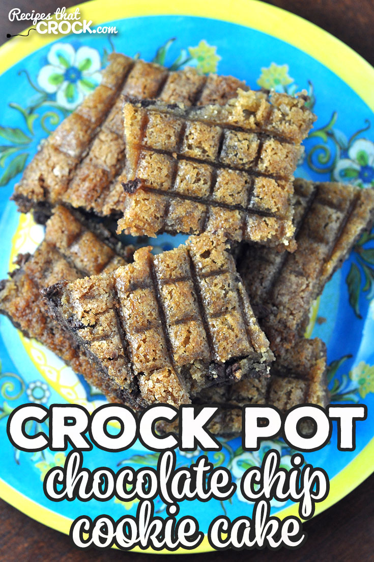 This Crock Pot Chocolate Chip Cookie Cake is super simple to make using an old tried and true recipe with a twist. You make it in your crock pot!