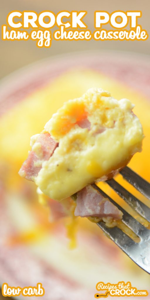 Crock Pot Ham Egg Cheese Casserole is a savory breakfast casserole you can make in your slow cooker. This recipe is great for special occasions or any time! It is also a great leftover ham recipe.