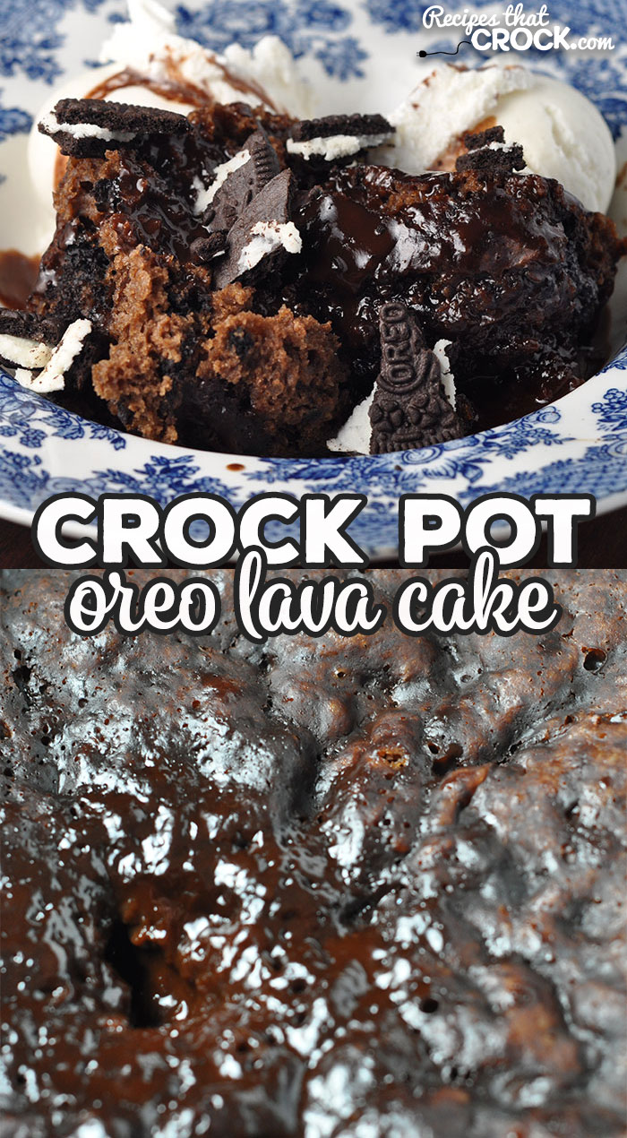 This Crock Pot Oreo Lava Cake is simple to make and so delicious! With it being a lava cake, your chocolate syrup is already with the cake! So yummy!