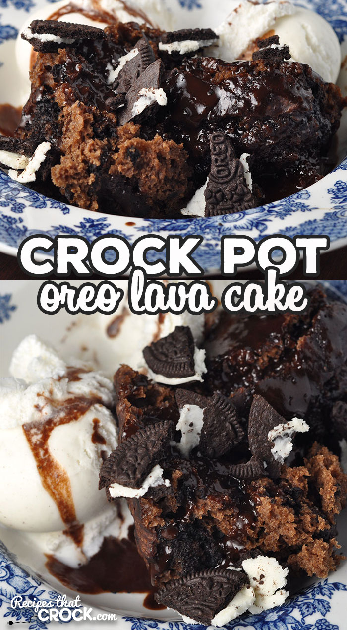 This Crock Pot Oreo Lava Cake is simple to make and so delicious! With it being a lava cake, your chocolate syrup is already with the cake! So yummy!
 via @recipescrock