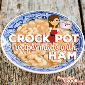 Are you looking for Crock Pot Recipes to Make with Ham? These are our favorite breakfast and dinner recipes for leftover ham, including ham recipes with potatoes, beans, pasta or cabbage. Low carb options too!  Crock Pot Ham Breakfast Casseroles, Ham and Beans, Potato Casseroles and Ham and Cabbage plus much more!