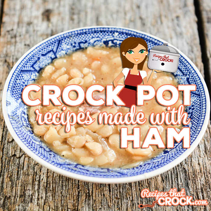 Are you looking for Crock Pot Recipes to Make with Ham? These are our favorite breakfast and dinner recipes for leftover ham, including ham recipes with potatoes, beans, pasta or cabbage. Low carb options too!  Crock Pot Ham Breakfast Casseroles, Ham and Beans, Potato Casseroles and Ham and Cabbage plus much more!