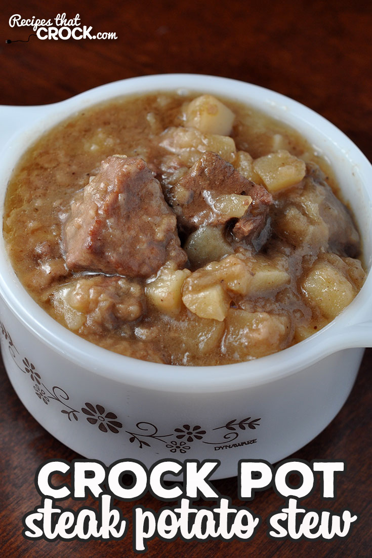If you enjoy an easy and delectable stew that will fill you up, this Crock Pot Steak Potato Stew is for you! I highly recommend giving it a try! Yum! via @recipescrock