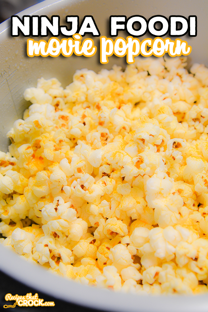 Are you looking for a way to make movie popcorn at home? Our Ninja Foodi Popcorn Recipe is a super simple way to make homemade popcorn in any electric pressure cooker, including instant pot.  I have vowed never again to make microwave popcorn. This recipe is just as easy, less likely to burn and tastes SO MUCH better! via @recipescrock