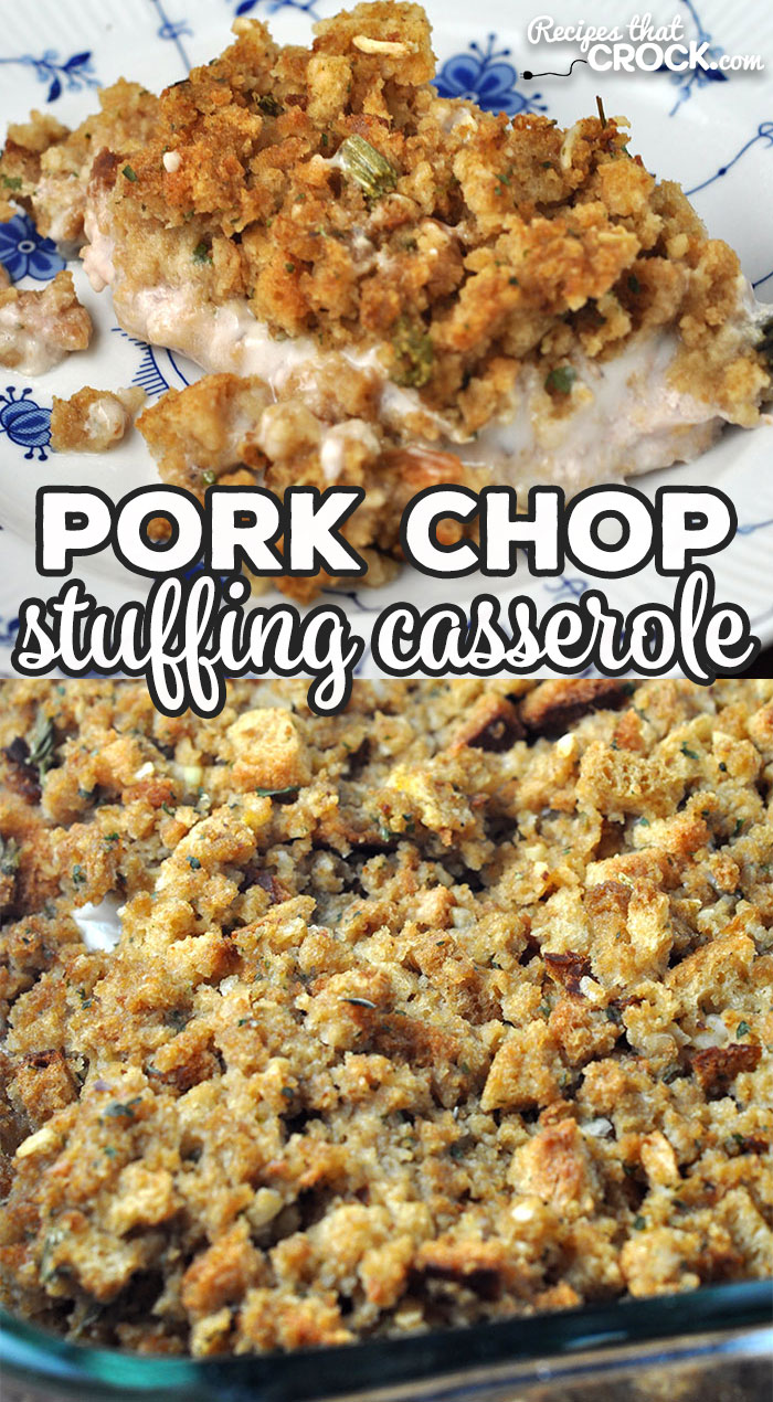 This Pork Chop Stuffing Casserole recipe for your oven is a delicious comfort food recipe that is simple to make and done in under and hour start to finish!