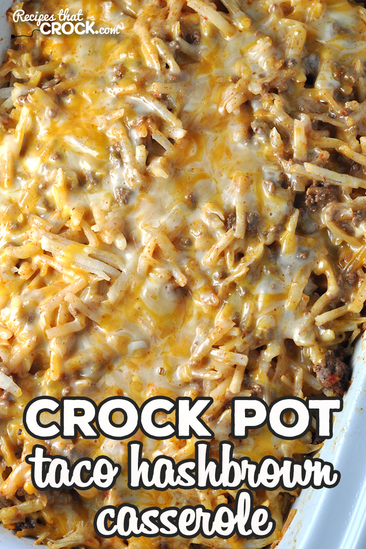 This Taco Crock Pot Hashbrown Casserole recipe is super simple and really delicious! It is sure to be a family favorite the first time you make it!
 via @recipescrock