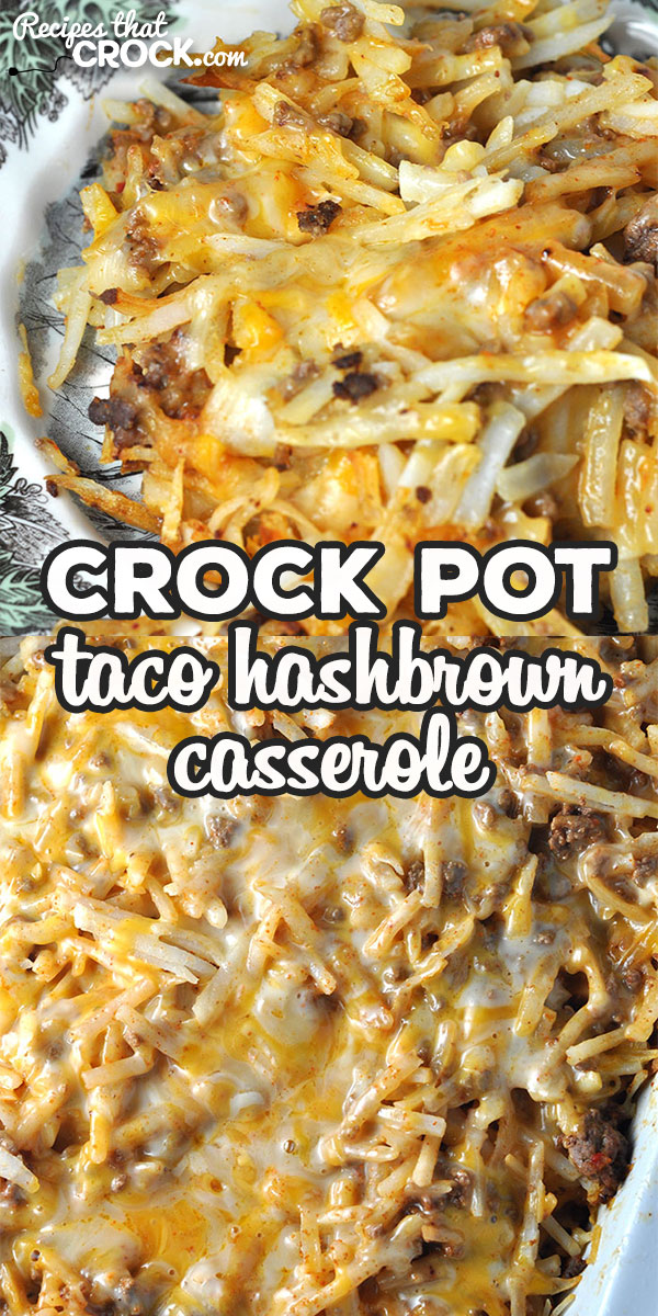 This Taco Crock Pot Hashbrown Casserole recipe is super simple and really delicious! It is sure to be a family favorite the first time you make it!
 via @recipescrock